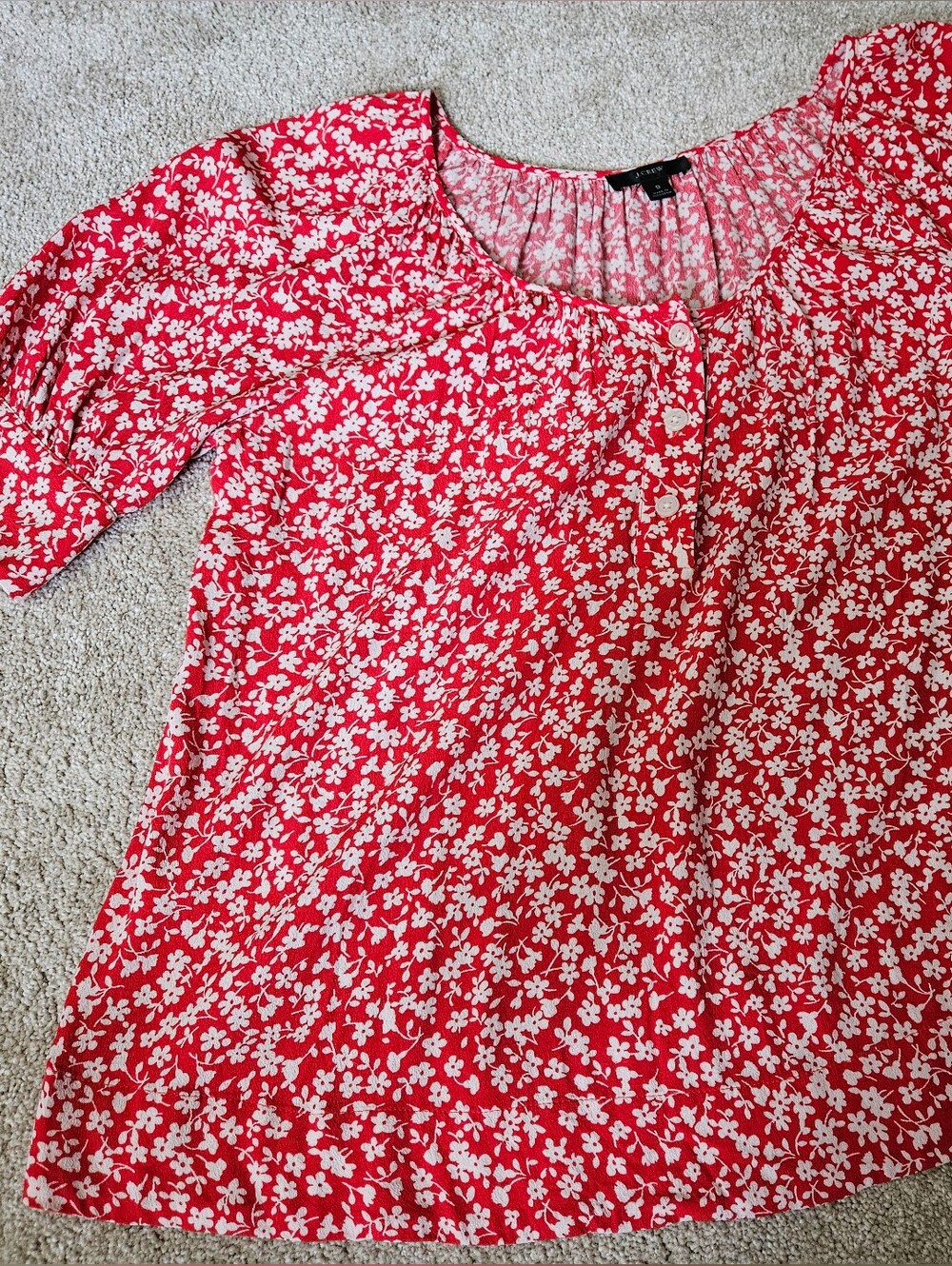 J.crew Blouse, Small, Red Floral